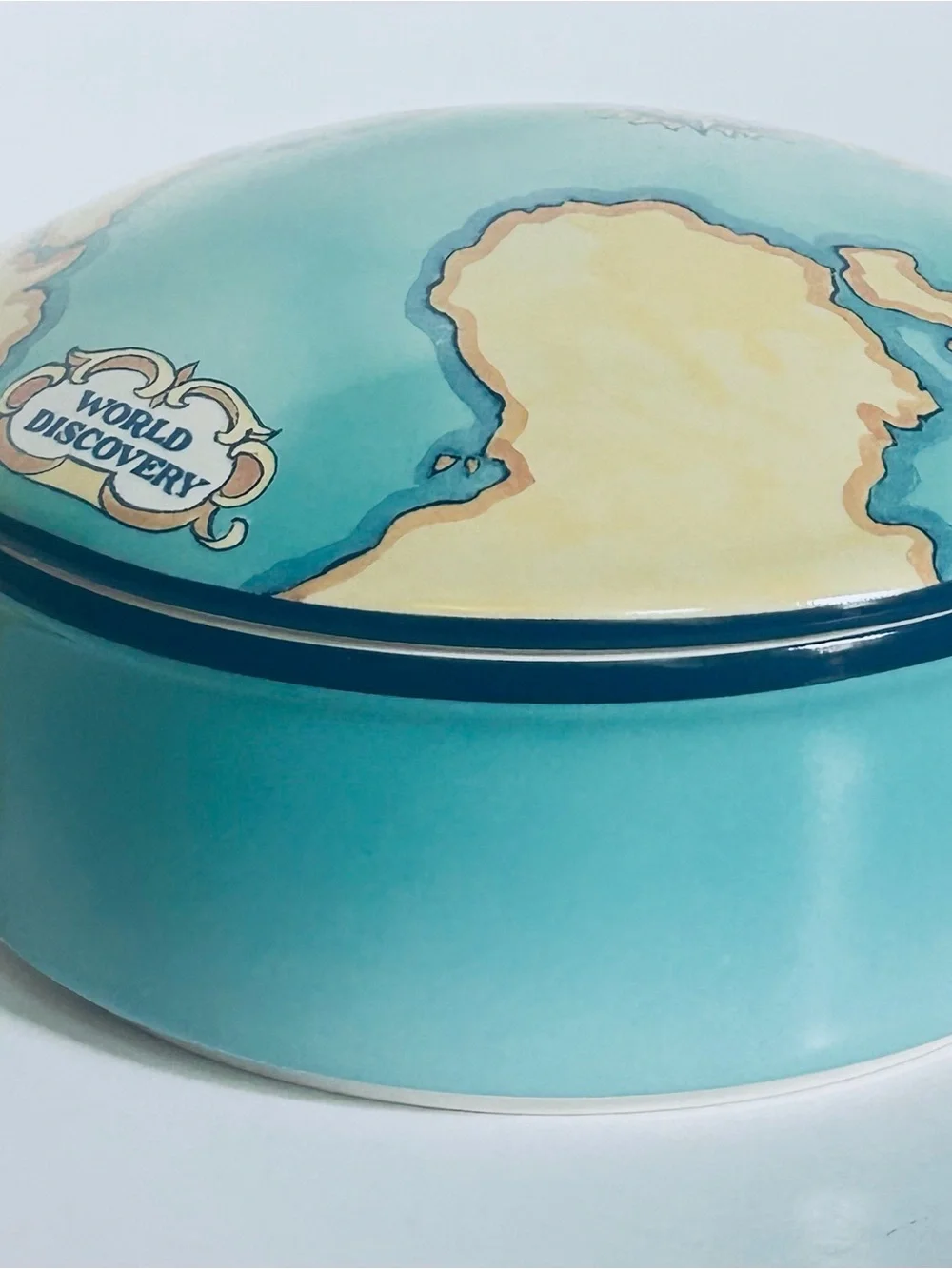 Tiffany & Co. Blue World Discovery Trinket Box with Bag and Tissue 2000